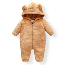 first kick Unisex Baby Flannel Jumpsuit Classical Style Cosplay Clothes Bunting Outfits Snowsuit Hooded Romper Outwear image 1