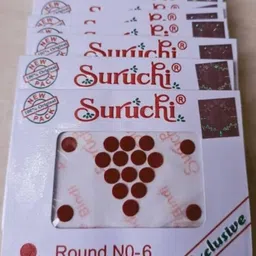 generic Ublic Store Suruchi bindi maroon size-6 for women and girls (Pack of 12 leaflets) image 1