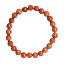 numeroastro Sun Stone | Gold Stone | Sandstone Round Beads Bracelet For Men & Women (8 MM) (1 Pc) image 2
