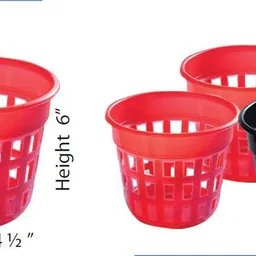 Earatagropots Plastic Orchid Plant Pot, Multicolour, 18Cm X 15Cm X 12 Cm, Pack Of 8 image 2