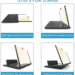 pattar Clementine Screen Magnifier 10" (10 inches) Screen Mobile Screen Expanders & Magnifiers, HIGH HD, Eye Protection Mobile Screen Enlarge, FITS for All Phones Assorted Colour image 3