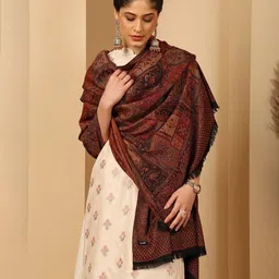 Tweedle Ethnic Motifs Woven Design Acrylic Shawl image 2