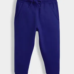 Orange Sugar 100% Cotton Knit Solid Joggers - Royal Blue-picture-11