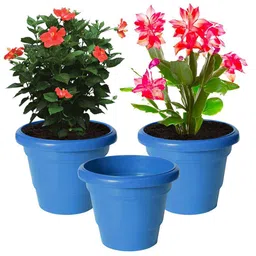 Kuber Industries 3-Pcs Blue 2 LayeredPlanters image 2