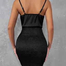 Stylecast X Slyck Solid Above the Knee Length Bodycon Dress image 4