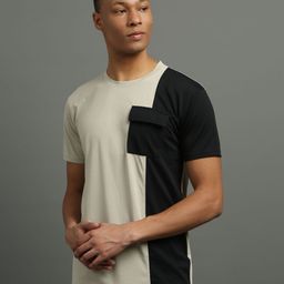 FROSEN FOX Men Colourblocked Round Neck T-shirt-picture-13