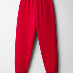 Tango Looper Knit Full Length Lounge Pants with Heart & Love Text Print - Red image 2