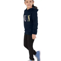 Funkrafts Full Sleeves Fun Printed Hooded Sweatshirt - Navy Blue image 5