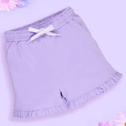 Kiddopanti Cotton Pack Of 2 Solid Shorts - Pink & Orchid image 5