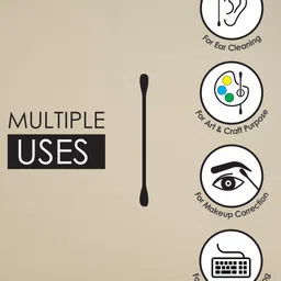 Tulips Biodegradable Cotton Buds Swabs Pack of 6 - 100 Pieces Each image 5