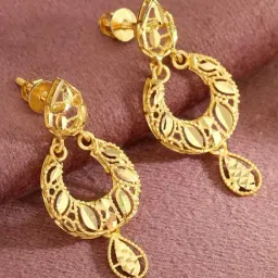 Malabar Gold and Diamonds 22k (916) BIS Hallmark Yellow Gold Earring For Women-picture-19