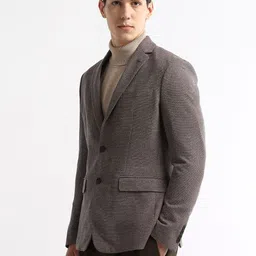 Arrow Zero Calorie Textured Long Sleeves Slim Fit Blazer image 3