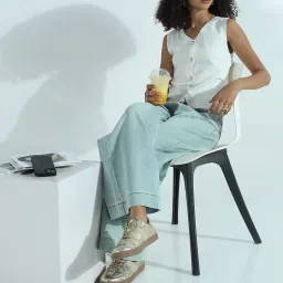 showoffff Showoff White Regular Fit Top image 5