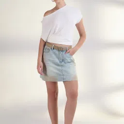 showoffff Showoff White Cotton Regular Fit Top image 5