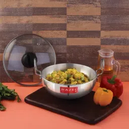 HAZEL Silver Aluminium Kadhai with Glass Lid 3500 ml-image-30
