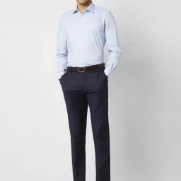 Van Heusen Blue Cotton Regular Fit Shirt image 5