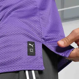 Puma Purple Regular Fit Printed Tank Tee image 5