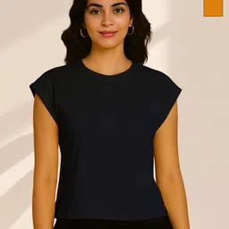 FBAR Women Pack of 2 Solid Round Neck Pure Cotton T-shirts-image-92