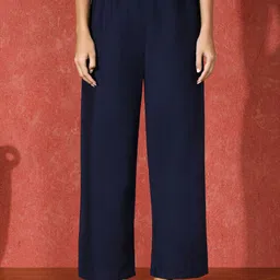 Sangria Embroidered Pure Cotton Kurta With Trouser image 2