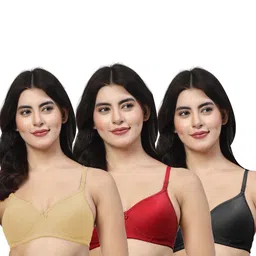 LILY maofcigam Pack Of 3 Full Coverage Seamless Heavily Padded T-shirt Bra image 2