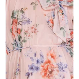 Peppermint Kids Peach Floral Print Dress image 5