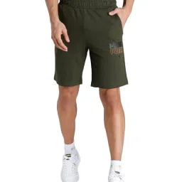 Puma Graphic Green Cotton Shorts-picture-31