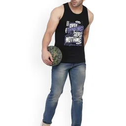 SLOWLORIS Men Pack Of 2 Printed Combed Cotton Gym Vests image 3