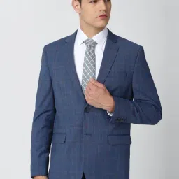 Van Heusen Blue  Slim Fit Checks Blazer-picture-41