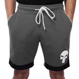 The Souled Store Grey Regular Fit Printed Shorts-image-7