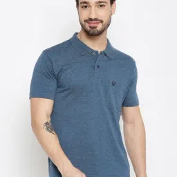 Duke Denim Blue Melange Regular Fit Polo T-Shirt-picture-23