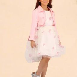 Cutecumber Kids Pink Satin Dress-picture-20