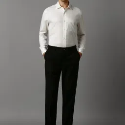 Louis Philippe Cream Cotton Regular Fit Shirt image 5