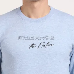 Turtle Light Blue Relaxed Fit Printed Sweatshirt image 5