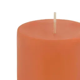 Pure Home and Living Orange Vanilla Fluer Small Pillar Candles - Set of 2 image 5