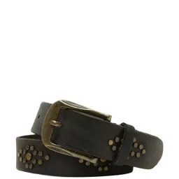 Art N Vintage Black Leather Waist Belt For Men image 5