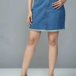 URBAN POCHE Women Denim Mini Skirt-picture-27