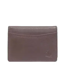 KARA Leather Visiting Card Holder for Men Tan With ID Pocket for Safe Driving image 3