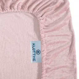 Klotthe Light Pink 300 TC Wool Single Elastic Bedsheet with Pillow Cover image 5