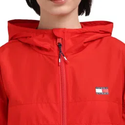 Tommy Hilfiger Red Polyester Solid Women Regular Fit Jacket image 5