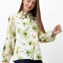 SPYKAR Green Floral Shirt-image-42