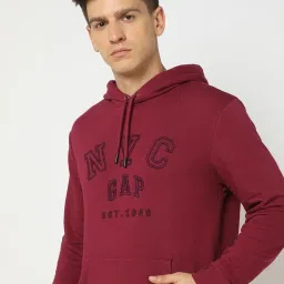 GAP Maroon Regular Fit Embroidery Sweatshirt image 5