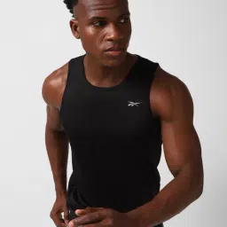 Reebok Black Slim Fit Gym Vest-image-24