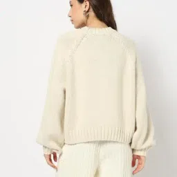 GAP White Relaxed Fit Graphic Sweater image 2