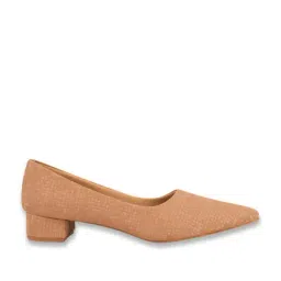 Shoetopia Women's Tan Casual Pumps image 2