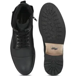 Delize Men's Black Biker Boots image 3