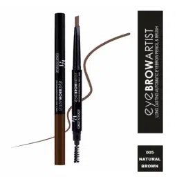 Half N Half Artist Eyebrow Pencil & Brush Natural Brown - 0.4 gm-image-24