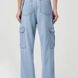 Bewakoof Blue Cotton Solid Jeans image 2