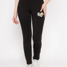 Madame M Secret Black Cotton Blend Relaxed Fit Solid Track Pant-picture-10