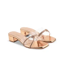 DressBerry Textured Party Block Sandals image 2