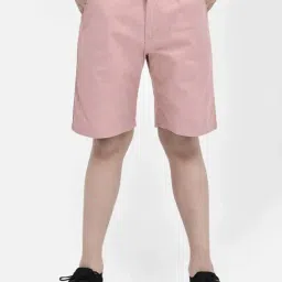 Crimsoune Club Kids Pink Cotton Regular Fit Shorts-image-66
